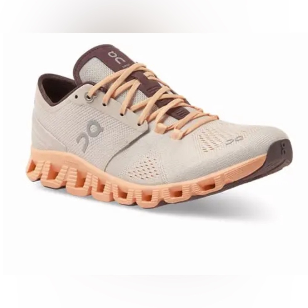 On Running Gray and Tan Sneakers